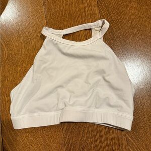 Til You Collapse Cream Sports Bra